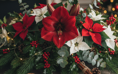 🎀 Les fleurs et feuillages de Noël 2025❄️  Couleurs somptueuses, symboles et inspirations naturelles signées Orange et Vert